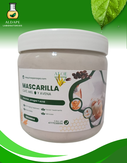 MASCARILLA DE CAFE ,MIEL Y AVENA
