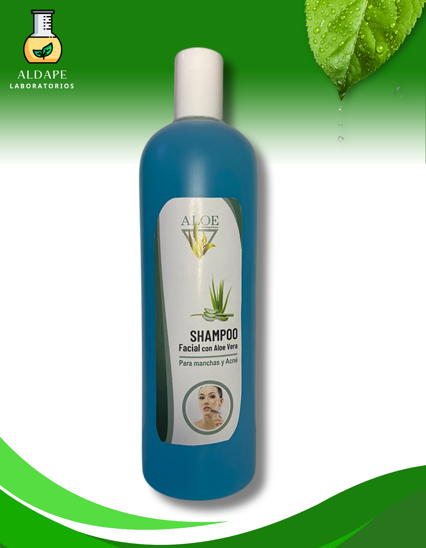 Shampoo facial con aloe Vera