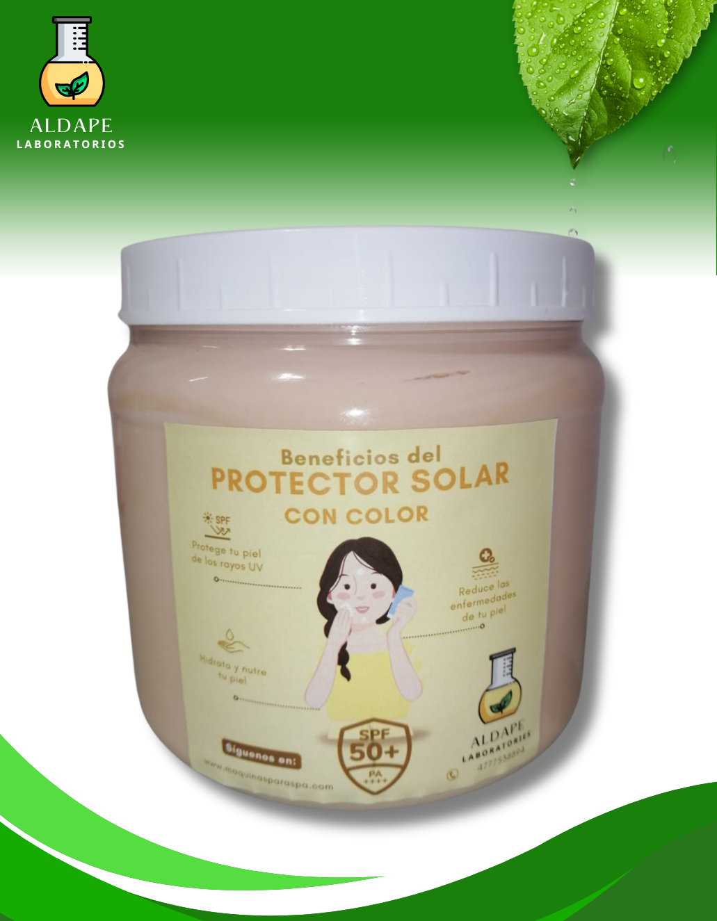 Protector solar con color