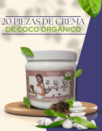 Paquete de 20 piezas de crema de coco