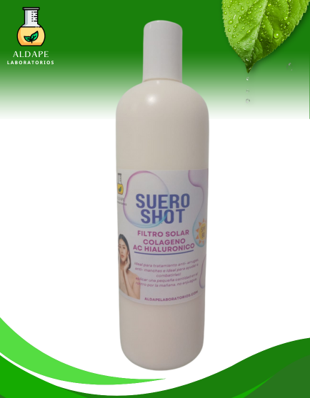 SUERO SHOT  FILTRO SOLAR SPF 80  COLAGENO  AC HIALURONICO