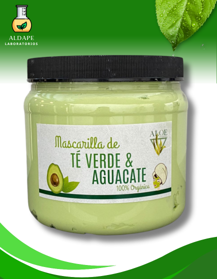 Mascarilla de té verde y aguacate